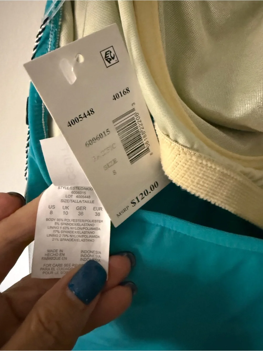 Magicsuit Sophie Tankini Top pacific blue. Size 8 NWT